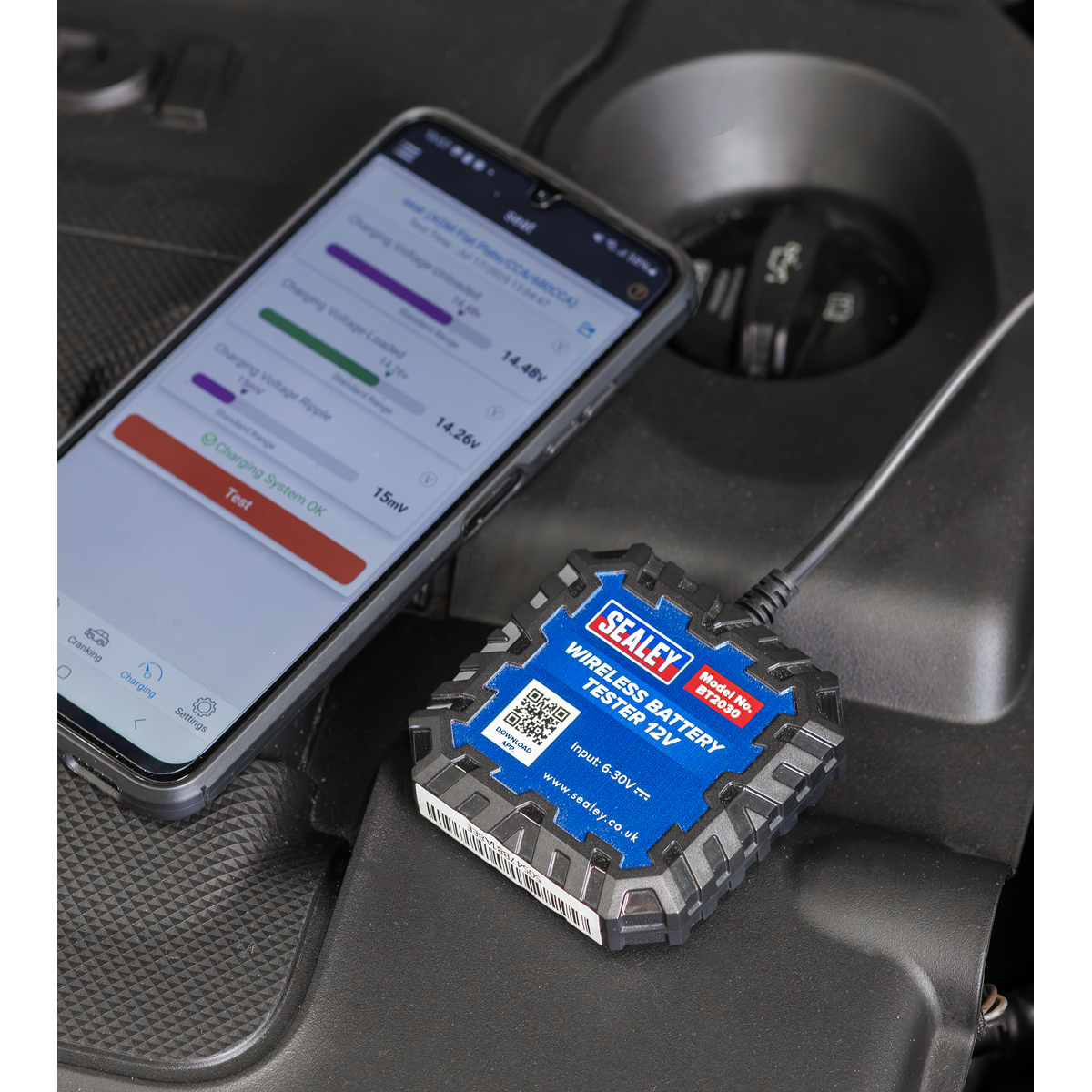 Sealey BT2030 Wireless Battery Tester 12V