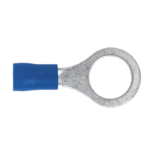 Sealey BT23 Easy-Entry Ring Terminal 10.5mm (3/8"), Blue - Pack of 100