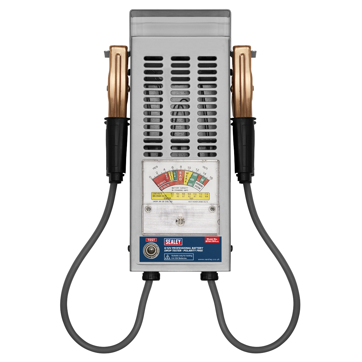 Sealey BT91/7PF Polarity Free Professional Battery Drop Tester 6/12V