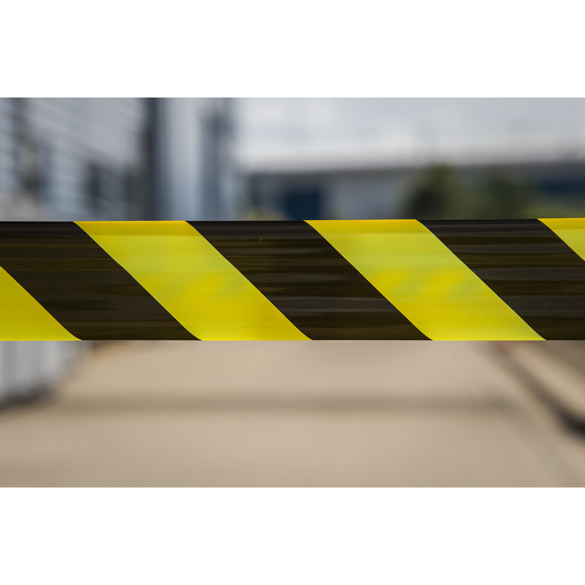 Sealey BTBY Non-Adhesive Hazard Warning Barrier Tape 80mm x 100m - Black/Yellow