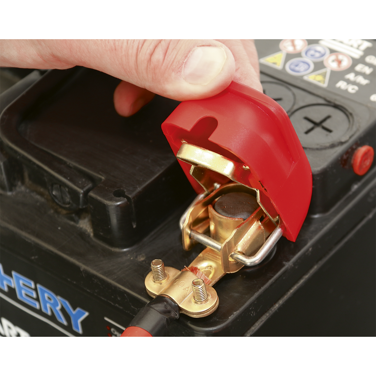 Sealey BTQK12 Quick Release Positive-Negative Battery Clamps - Pair