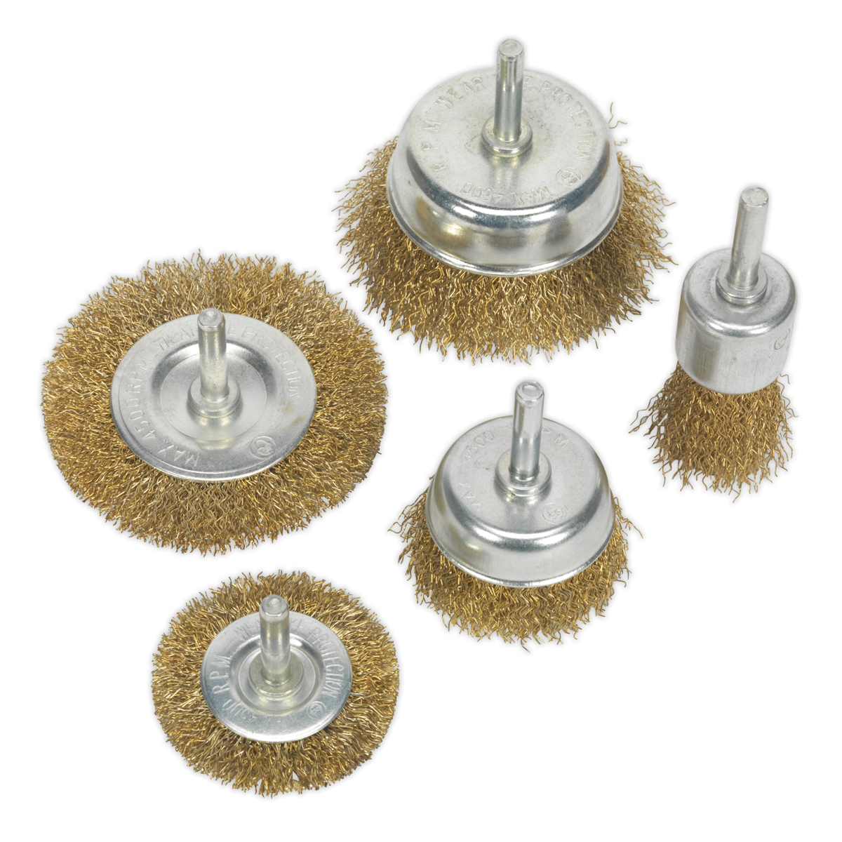 Sealey BWBS05 Crimped Wire Brush Set 5pc