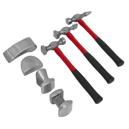 Sealey CB707 Drop-Forged Panel Beating Set with Fibreglass Shafts 7pc