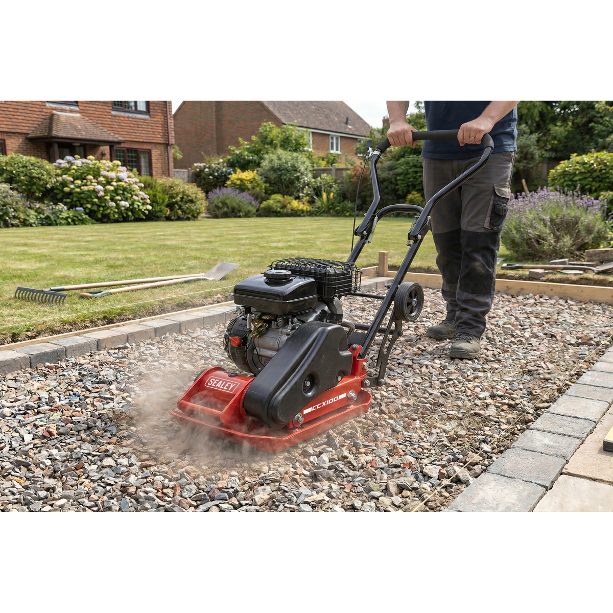 Sealey CCX100 Petrol Compactor with Wheel Kit 50kg Capacity