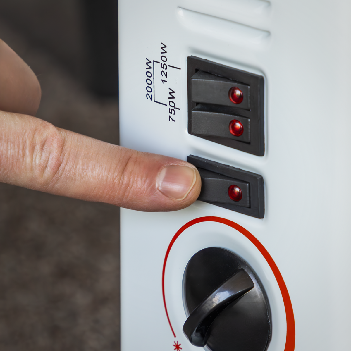 Sealey CD2005T Convector Heater with 3 Heat Settings Thermostat & Turbo Fan 2000W