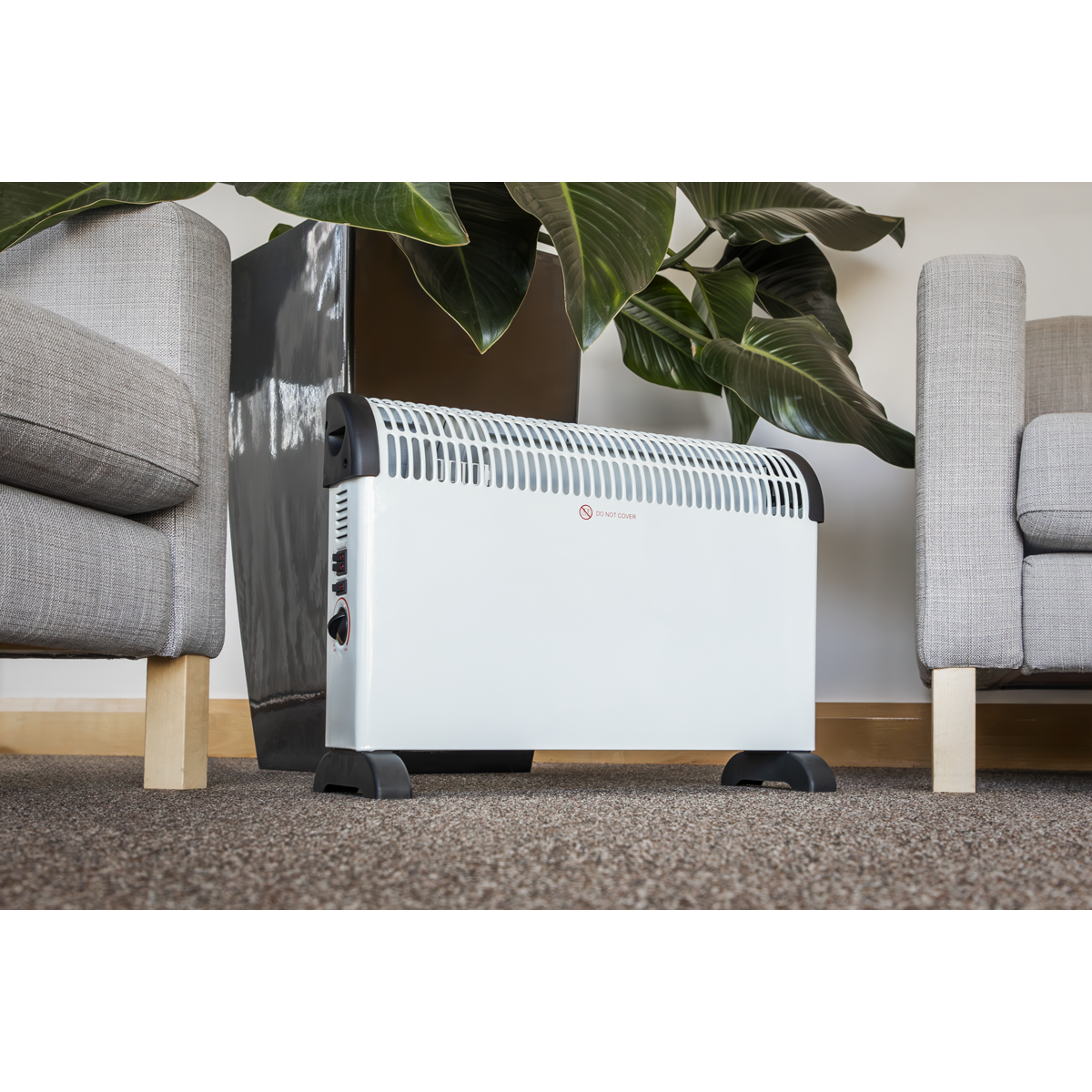 Sealey CD2005T Convector Heater with 3 Heat Settings Thermostat & Turbo Fan 2000W