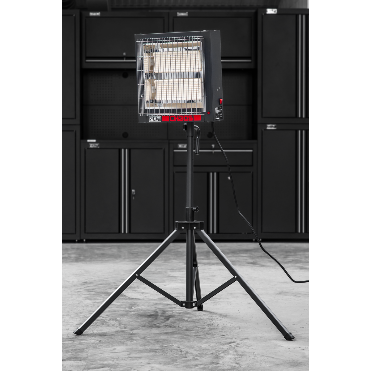 Sealey CH30S Ceramic Heater with Tripod Stand 1.4/2.8kW, 230V