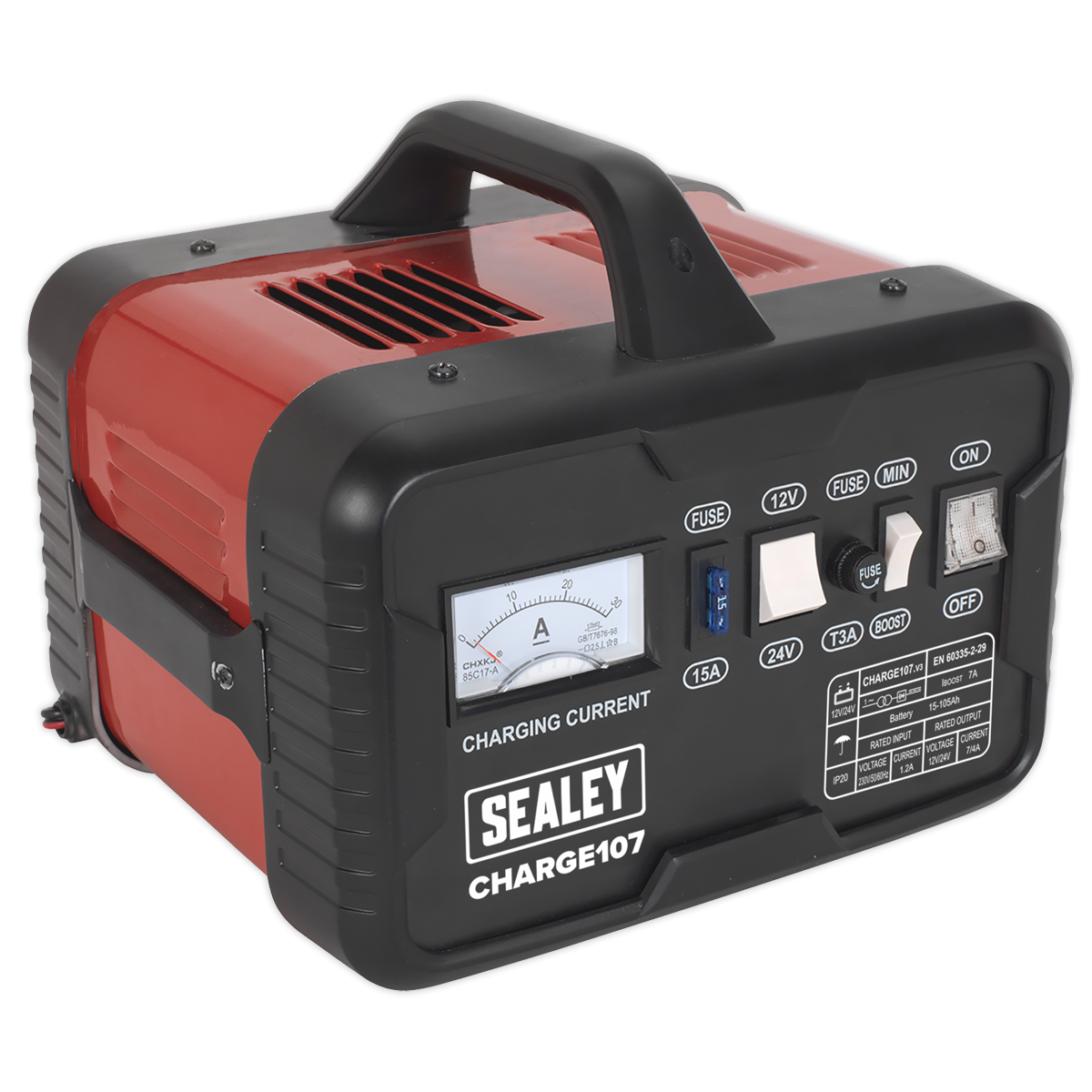Sealey CHARGE107 12/24V Battery Charger 11A 230V