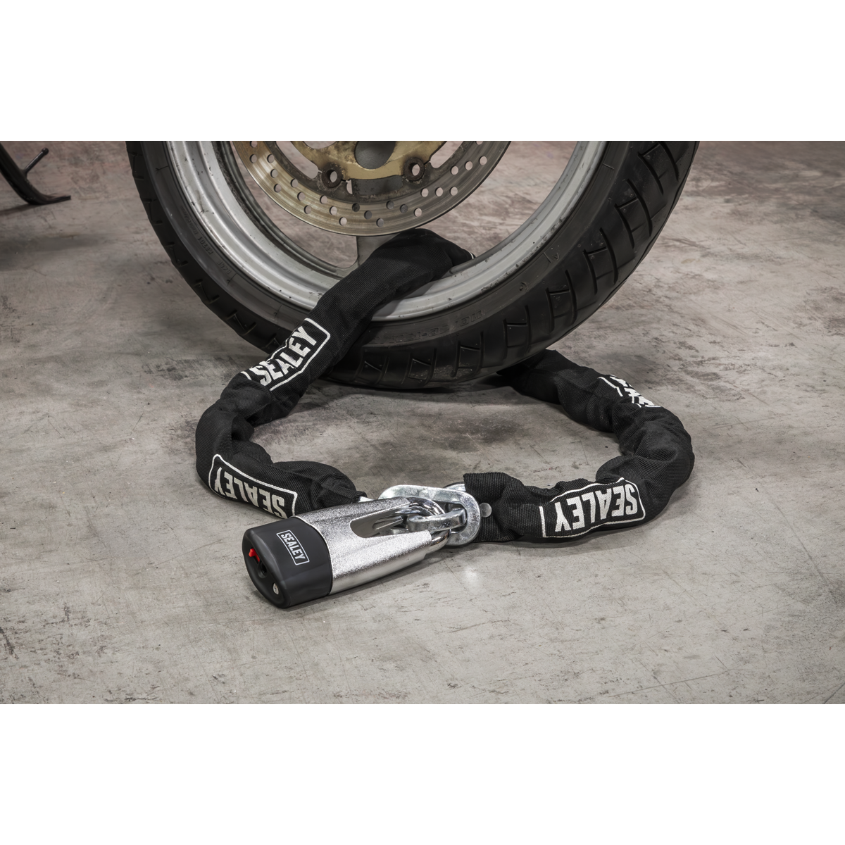 Sealey CLA109DL Motorcycle Chain & Disc Lock 10.5 x 10.5 x 1500mm 4* ART Approved