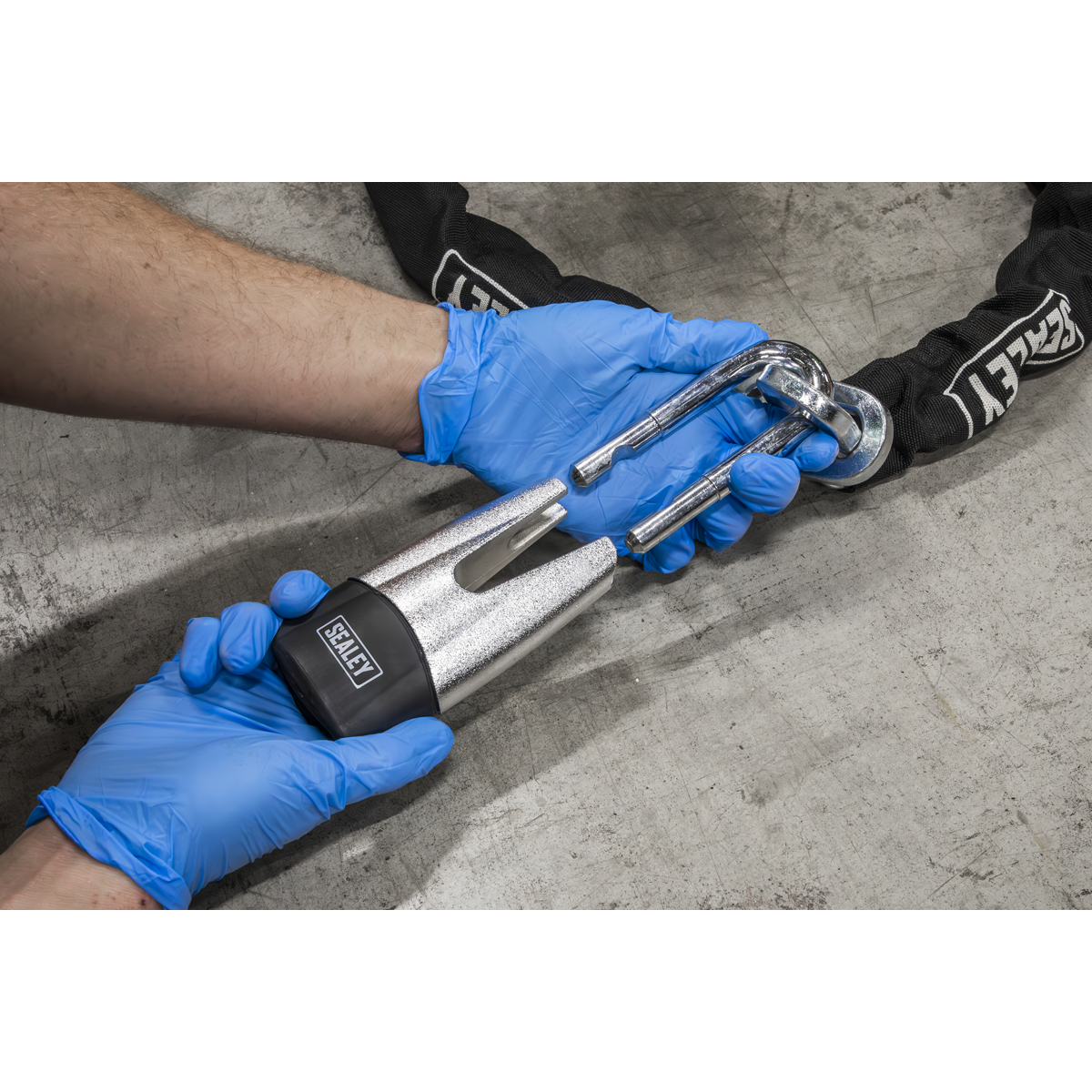 Sealey CLA109DL Motorcycle Chain & Disc Lock 10.5 x 10.5 x 1500mm 4* ART Approved