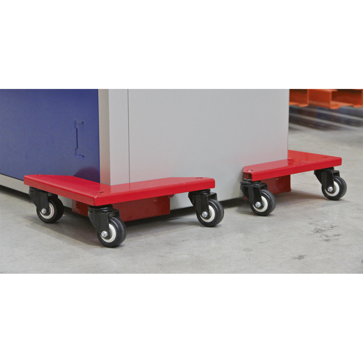 Sealey CM4 Corner Transport Dollies 150kg Capacity - Set of 4