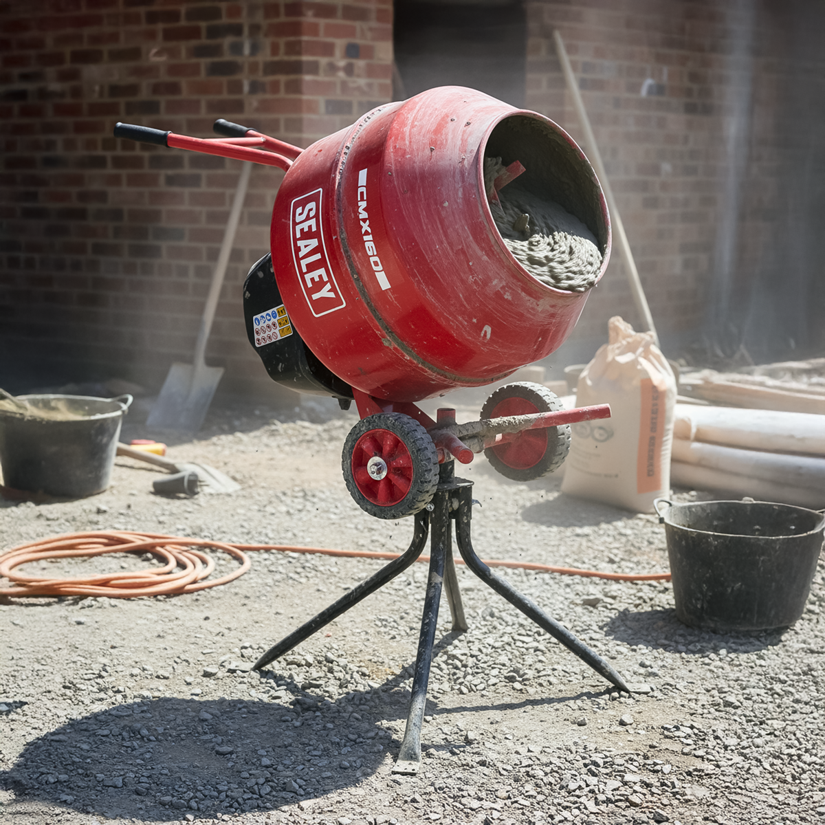 Sealey CMX160 160L Cement Mixer with Stand 650W