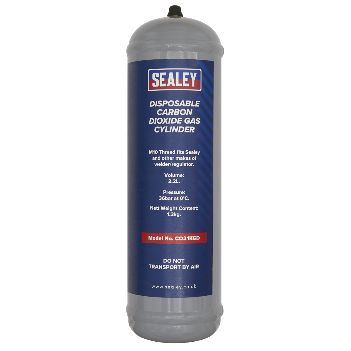Sealey CO21KGD Disposable Carbon Dioxide Gas Cylinder 1.3kg