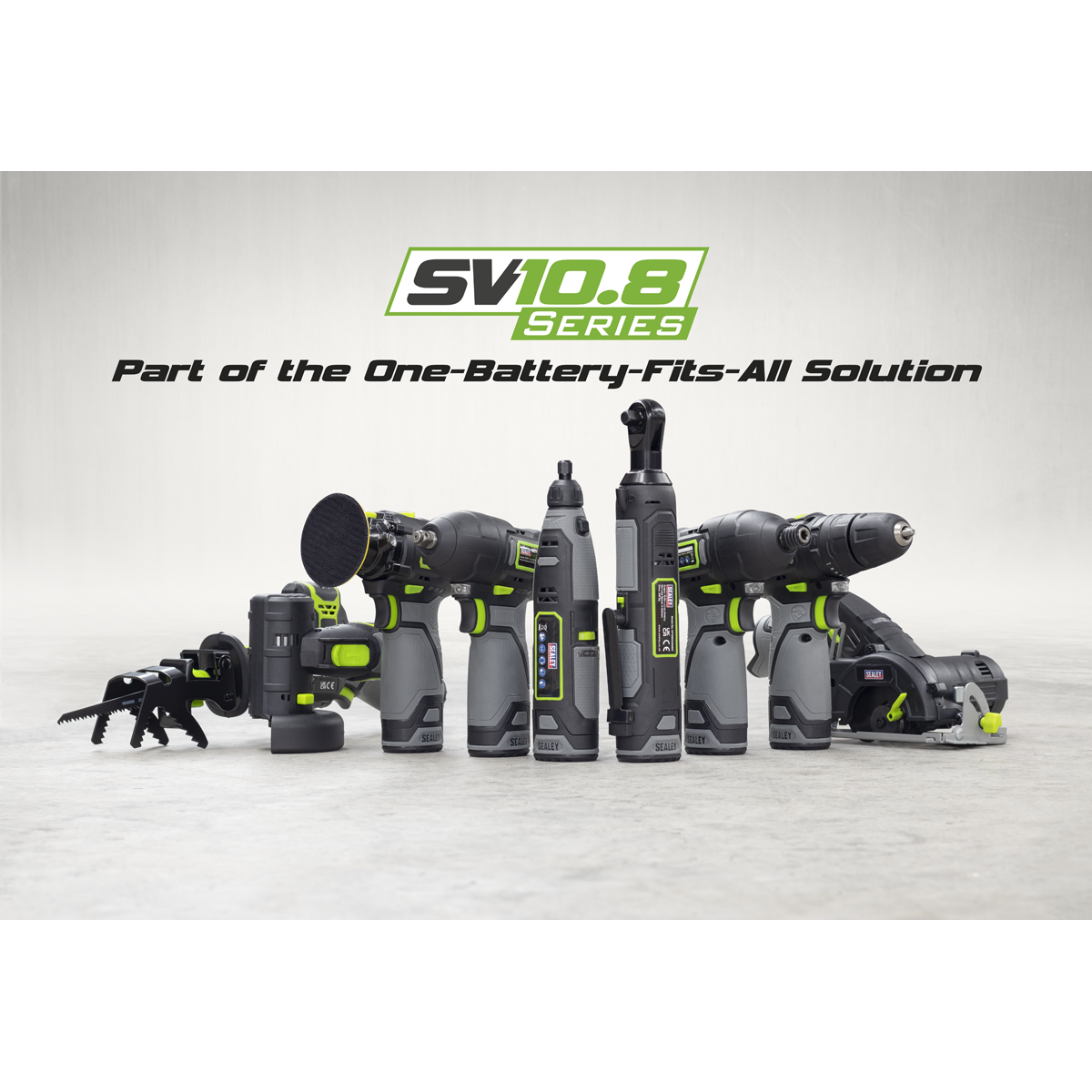 Sealey CP108VCIWEU SV10.8 Series 3/8"Sq Drive Cordless Impact Wrench Kit 10.8V 2Ah - Euro Plug