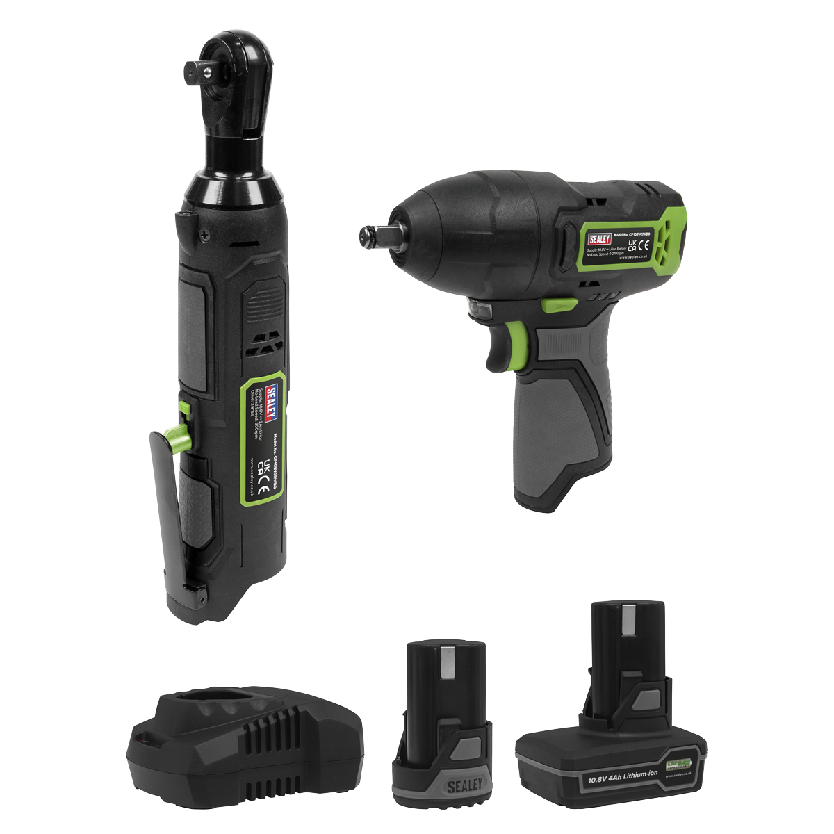 Sealey CP108VCOMBO6 2 x SV10.8 Series Cordless Power Tool Kit 10.8V - 2 Batteries