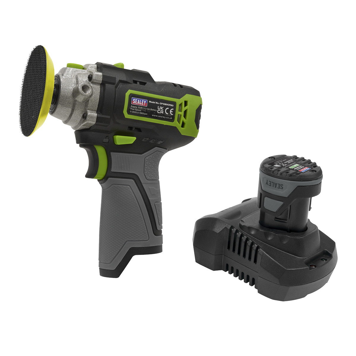 Sealey CP108VCPEU SV10.8 Series 75mm Cordless Polisher Kit 10.8V 2Ah - Euro Plug