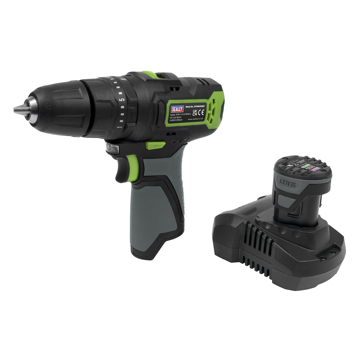 Sealey CP108VDD SV10.8 Series 10mm Cordless Combi Drill Kit 10.8V 2Ah