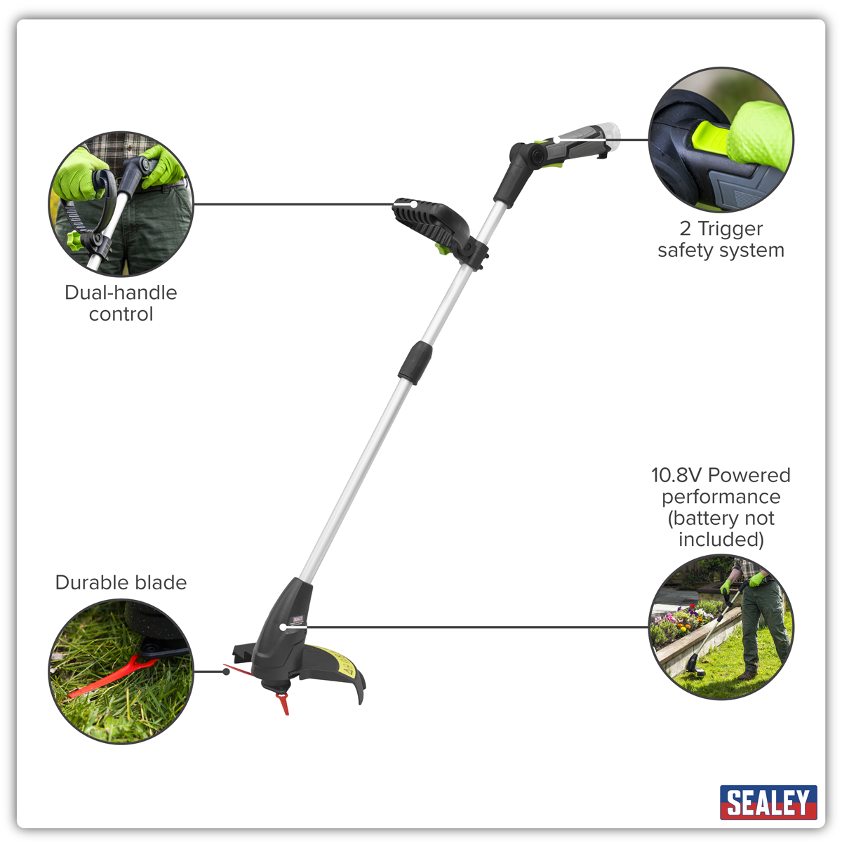 Sealey CP108VGSBO SV10.8 Series Cordless Grass Trimmer 10.8V - Body Only