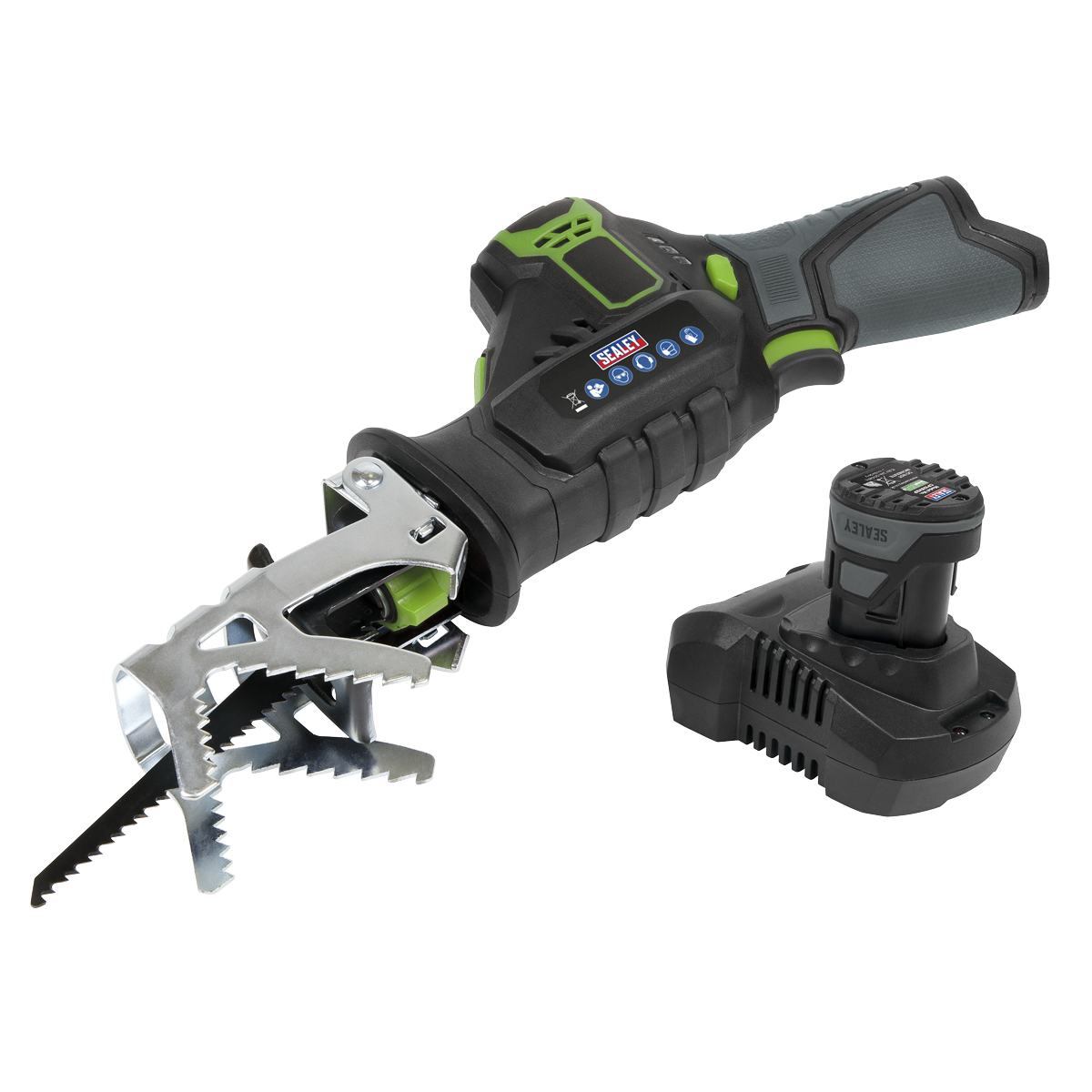 Sealey CP108VRSEU SV10.8 Series Cordless Reciprocating Saw Kit 10.8V 2Ah - Euro Plug