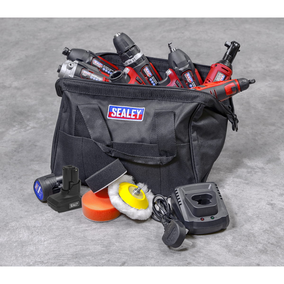 Sealey CP1200COMBO2 6 x SV12 Series Cordless Power Tool Kit 12V - 2 Batteries