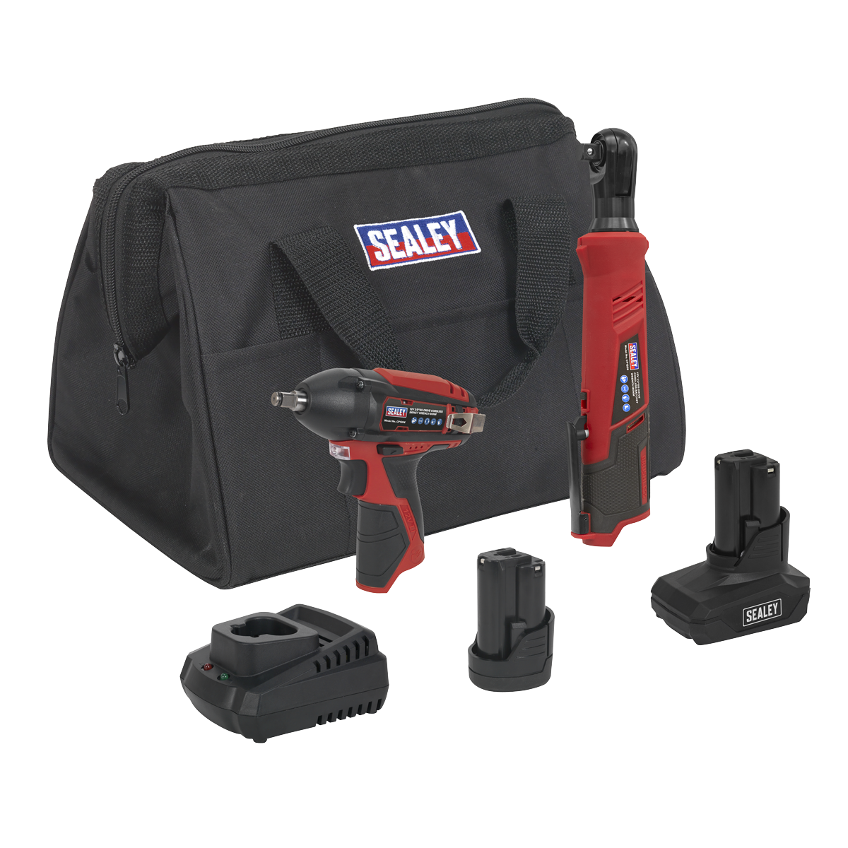 Sealey CP1200COMBO8 2 x SV12 Series Cordless Power Tool Kit 12V - 2 Batteries
