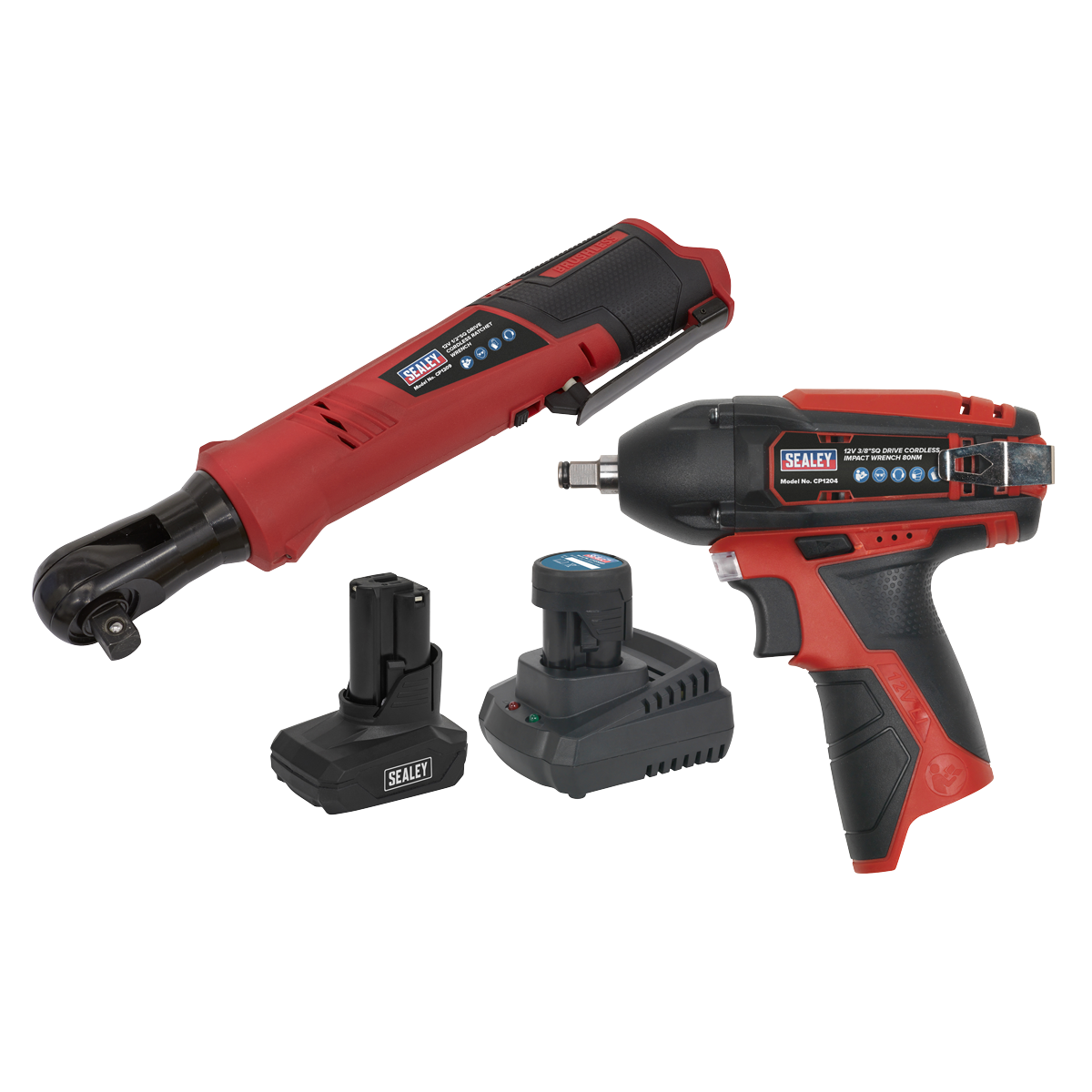 Sealey CP1200COMBO8 2 x SV12 Series Cordless Power Tool Kit 12V - 2 Batteries