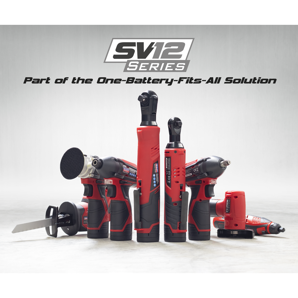 Sealey CP1200COMBO 4 x SV12 Series Cordless Power Tool Kit 12V - 2 Batteries