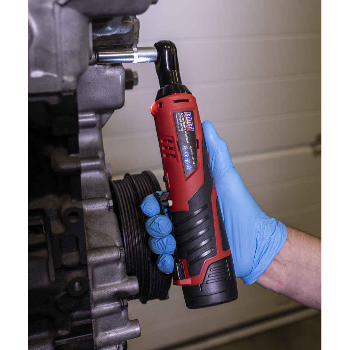 Sealey CP1202 SV12 Series 3/8"Sq Drive Cordless Ratchet Wrench 12V - Body Only