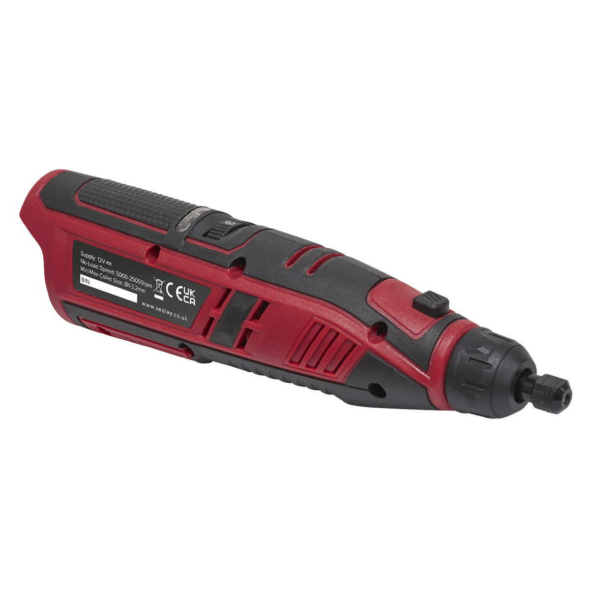 Sealey CP1207 SV12 Series Cordless Multipurpose Rotary Tool & Engraver Kit 12V 49pc - Body Only