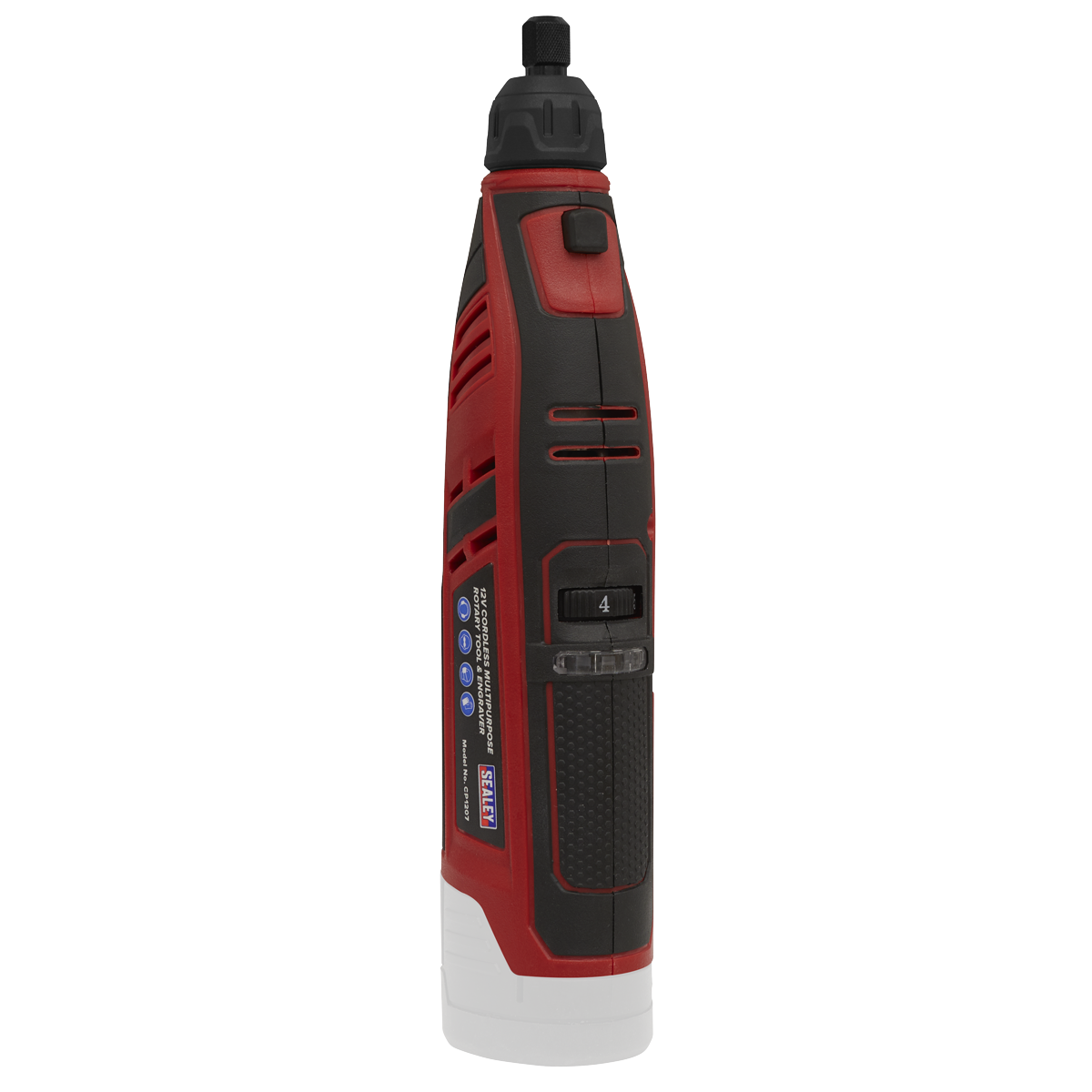 Sealey CP1207 SV12 Series Cordless Multipurpose Rotary Tool & Engraver Kit 12V 49pc - Body Only