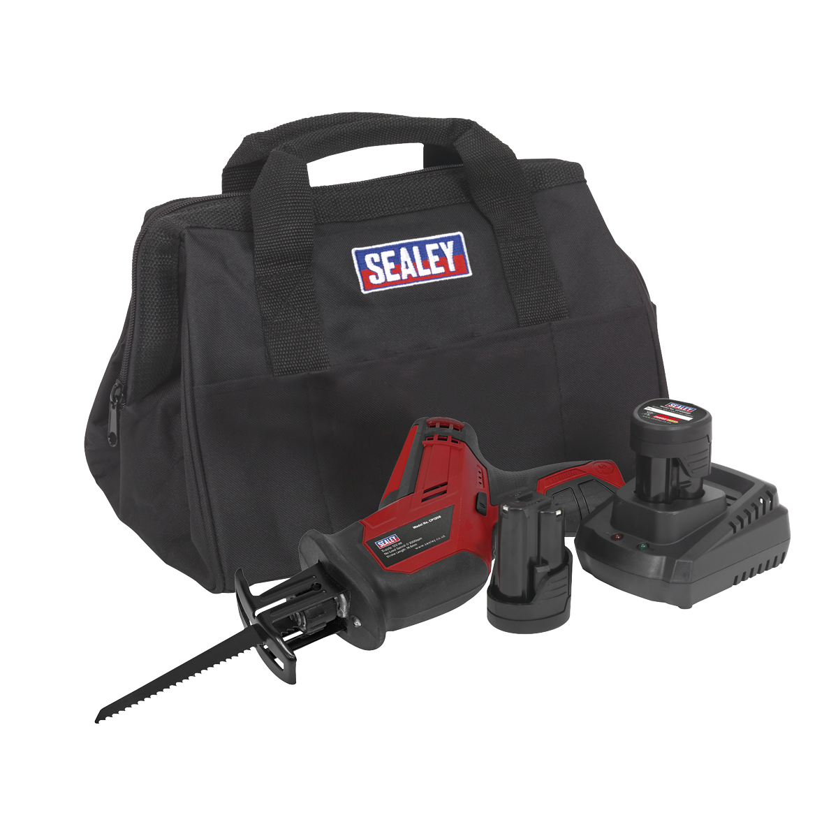 Sealey CP1208KIT SV12 Series Cordless Reciprocating Saw Kit 12V 2Ah - 2 Batteries