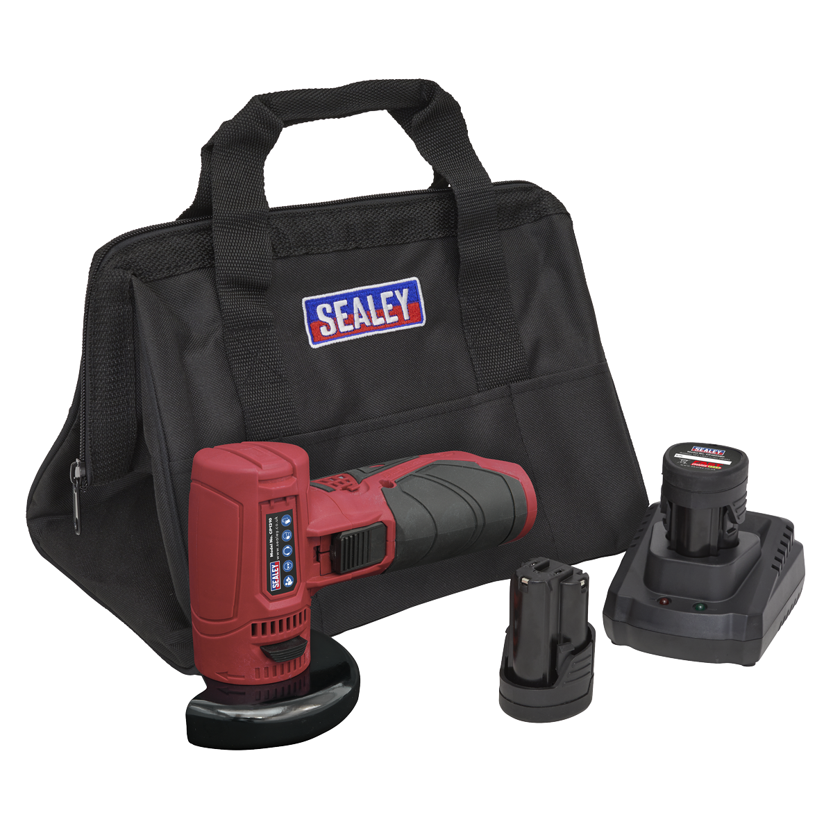 Sealey CP1210KIT SV12 Series 75mm Cordless Angle Grinder Kit 12V 2Ah - 2 Batteries