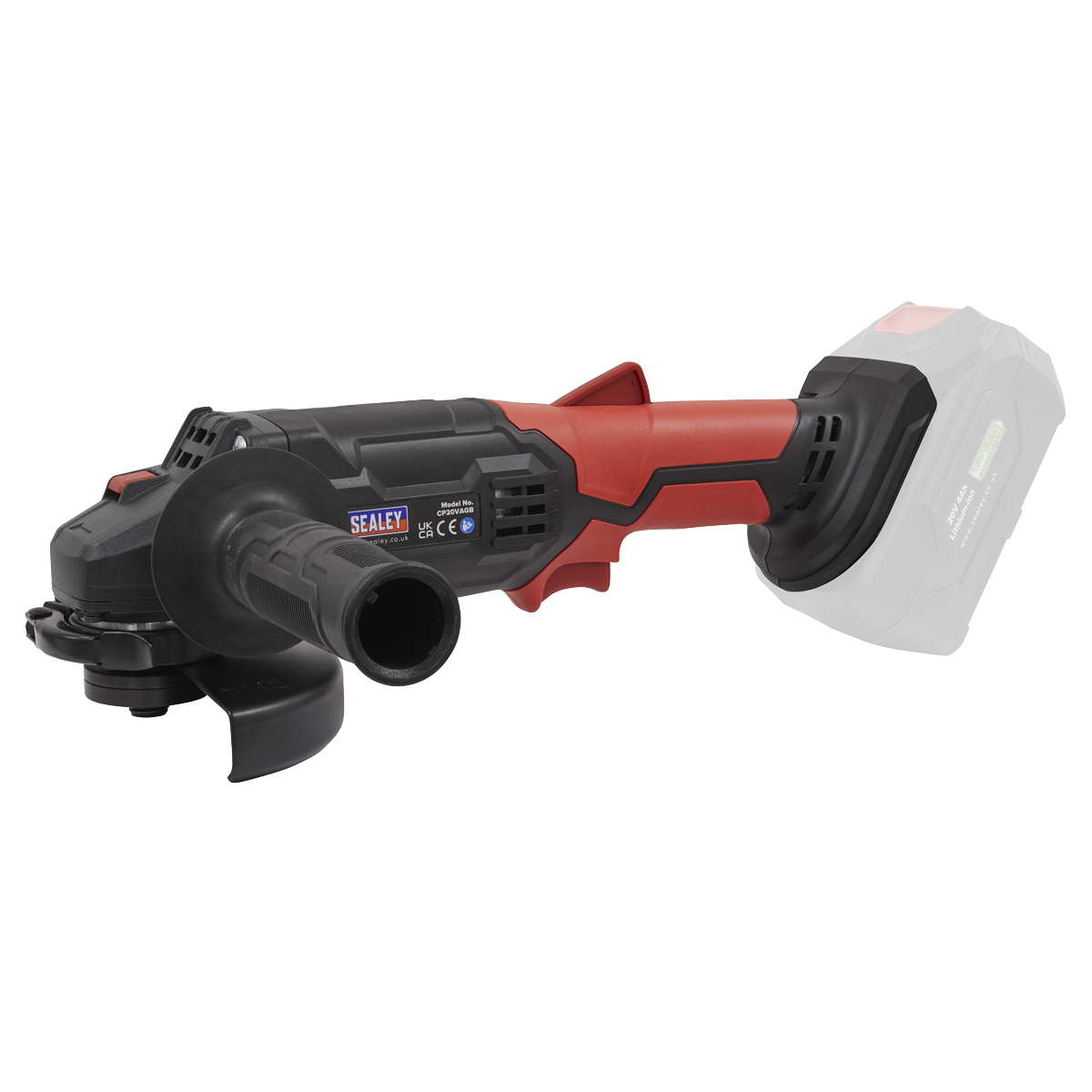 Sealey CP20VAGBKIT SV20 Series 115mm Cordless Angle Grinder Kit 20V 4Ah - 2 Batteries