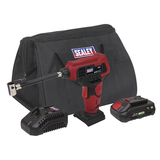 Sealey CP20VAPKIT1 SV20 Series Cordless Tyre Inflator Kit 20V 2Ah