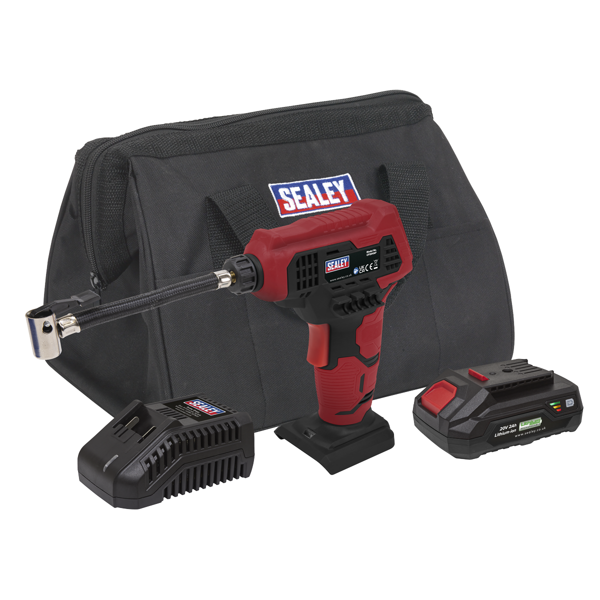 Sealey CP20VAPKIT1 SV20 Series Cordless Tyre Inflator Kit 20V 2Ah