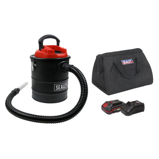 Sealey CP20VAVKIT1 SV20 Series 15L Cordless Handheld Ash Vacuum Cleaner Kit 20V 2Ah SV20