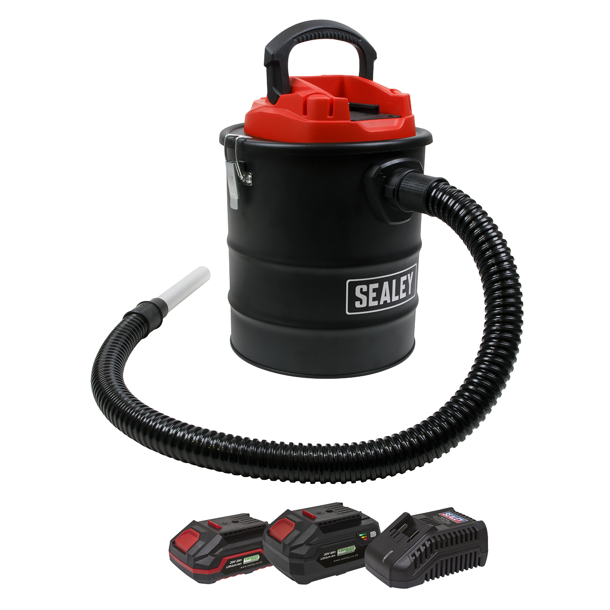 Sealey CP20VAVKIT SV20 Series 15L Cordless Handheld Ash Vacuum Cleaner Kit 20V Kit - 2 Batteries