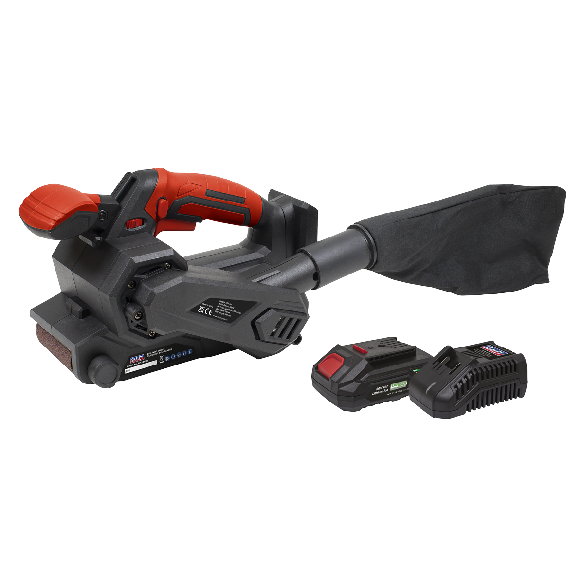 Sealey CP20VBSKIT1 SV20 Series Cordless Belt Sander Kit 20V 2Ah