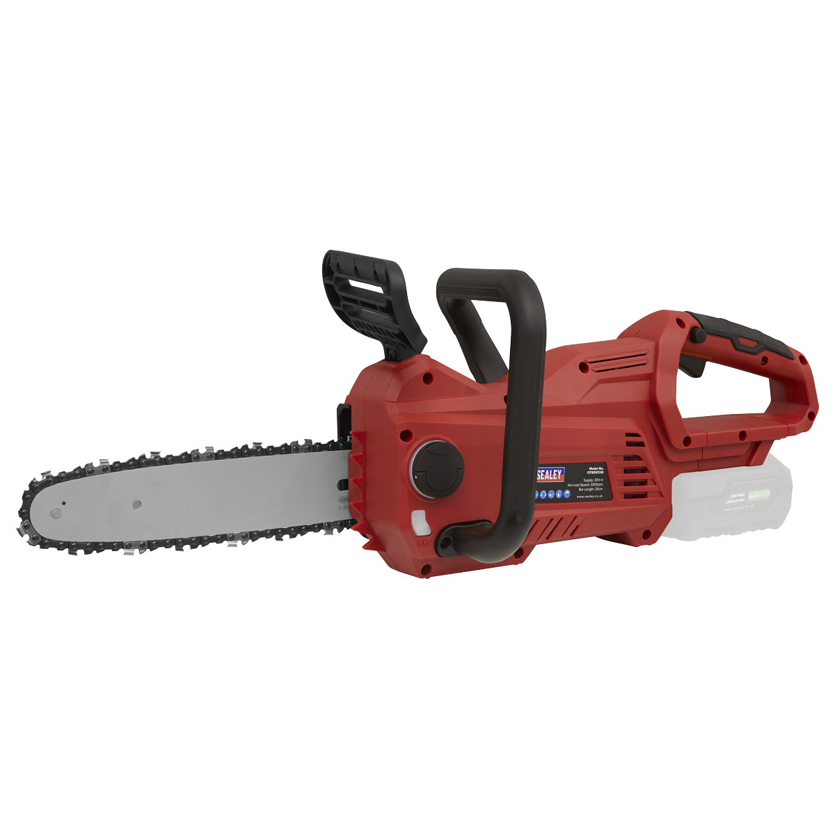 Sealey CP20VCHSKIT SV20 Series 25cm Cordless Chainsaw Kit 20V 4Ah - 2 Batteries