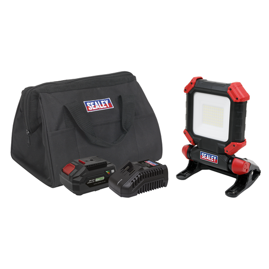 Sealey CP20VCLKIT1 SV20 Series 15W Cordless SMD LED Worklight Kit 20V 4Ah