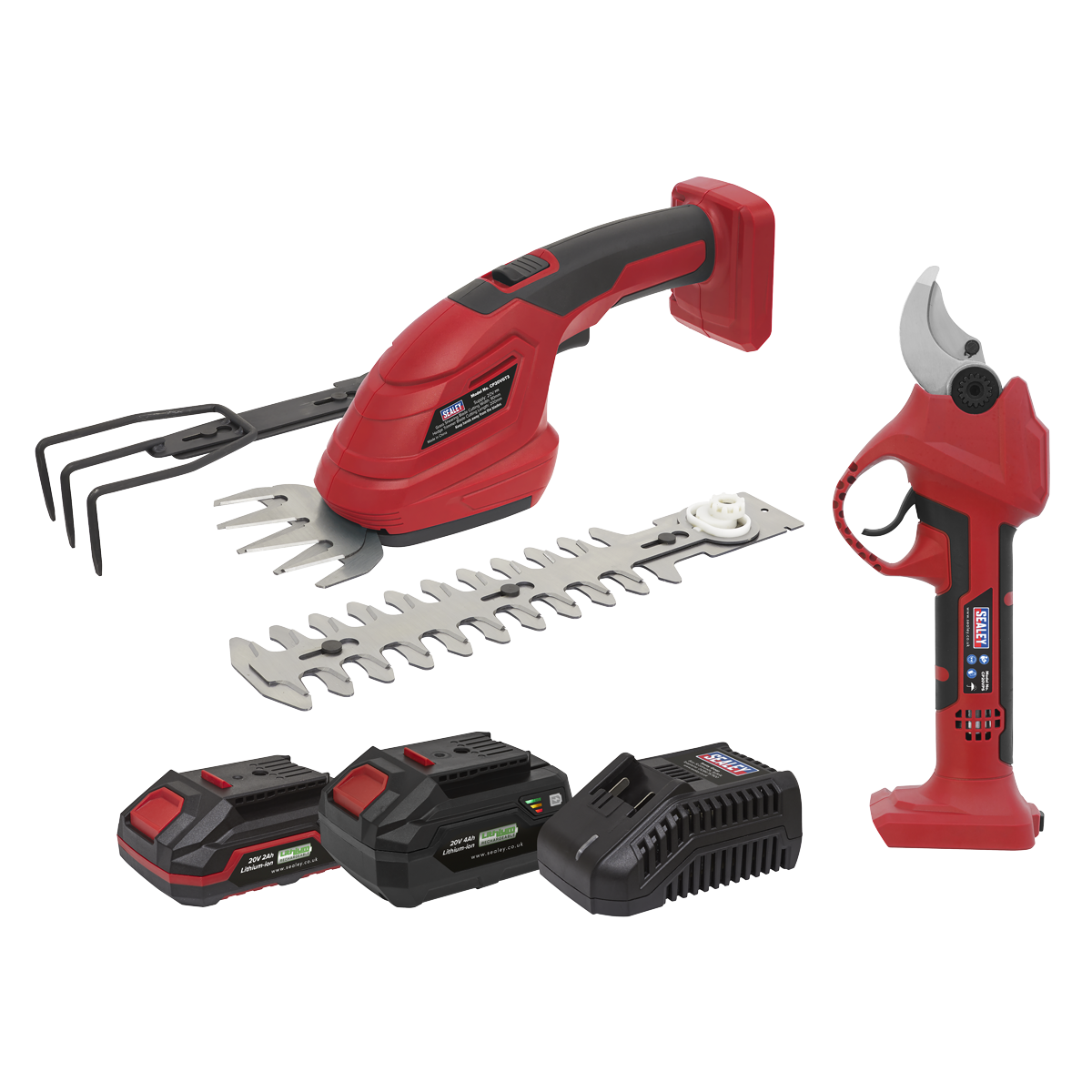 Sealey CP20VCOMBO14 2 x SV20 Series Cordless Power Tool Gardening Kit 20V - 2 Batteries