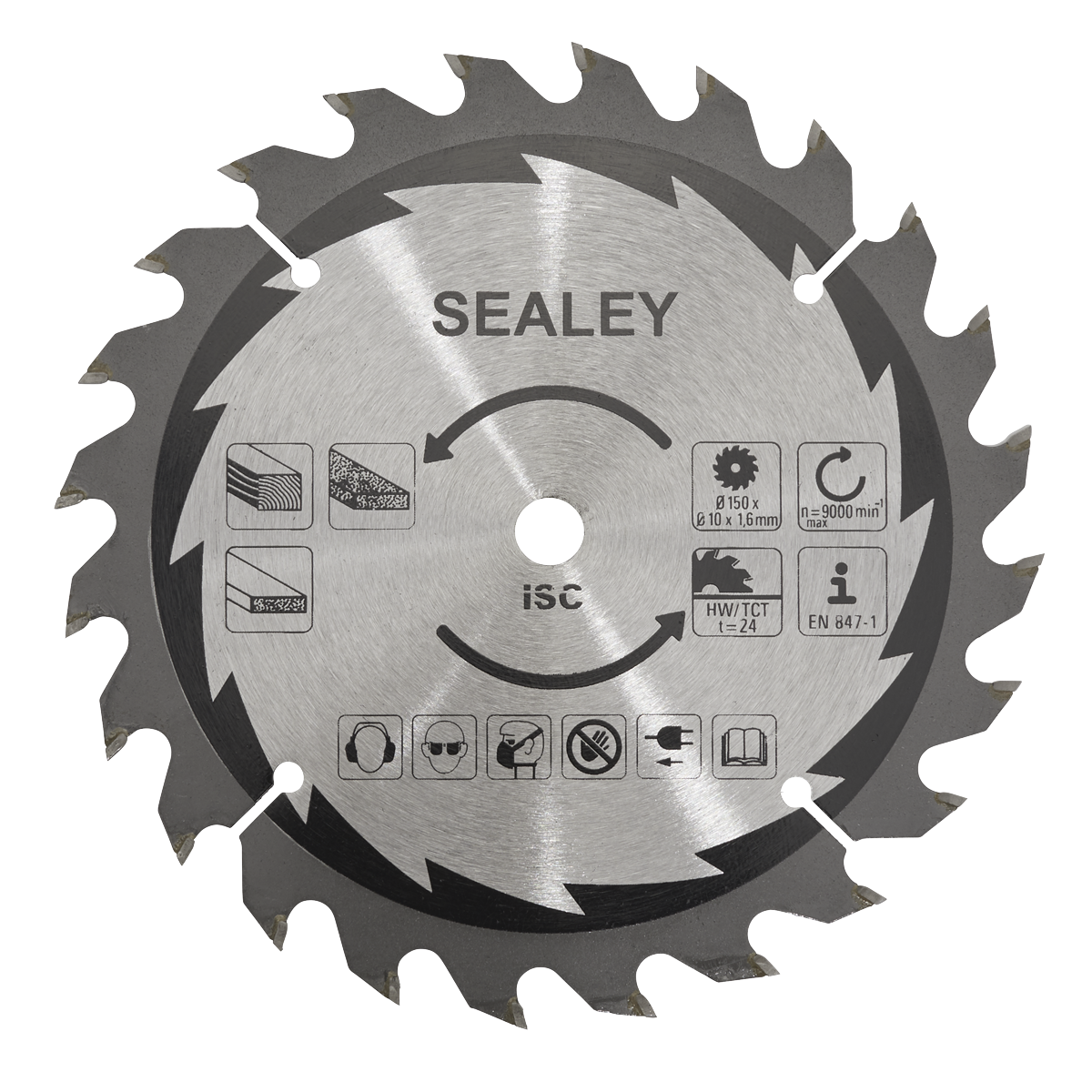 Sealey CP20VCS.03 150mm Cut-Off Saw Blade 1.6mm/10mm 24tpu