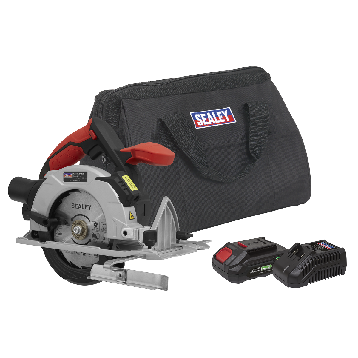 Sealey CP20VCSKIT1 SV20 Series 150mm Cordless Circular Saw Kit 20V 2Ah
