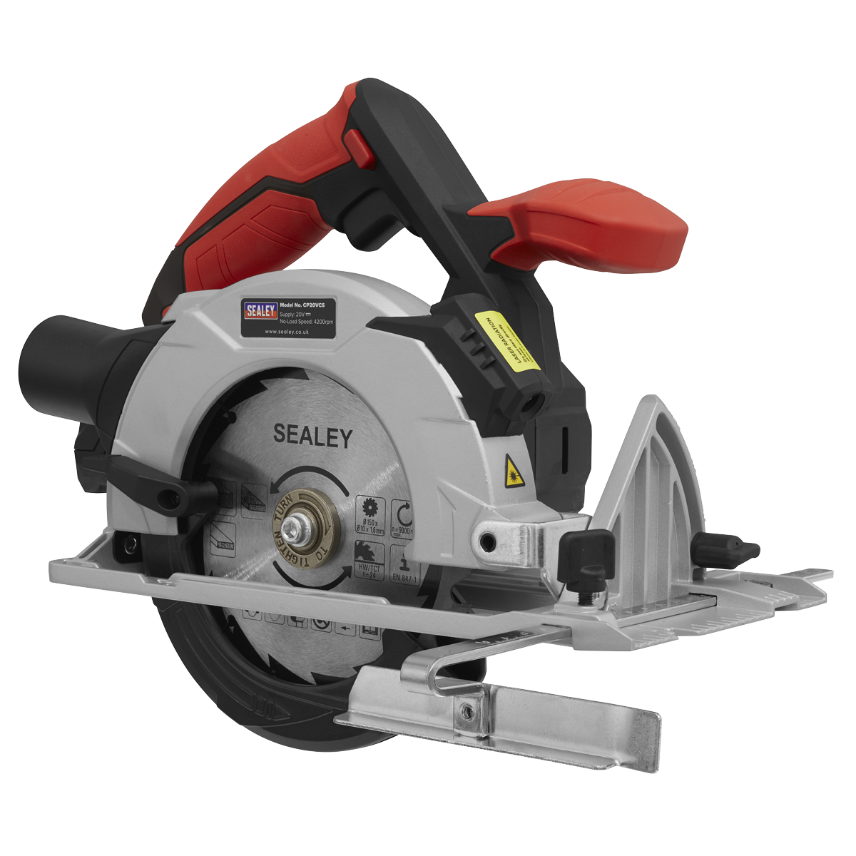 Sealey CP20VCSKIT SV20 Series 150mm Cordless Circular Saw Kit 20V - 2 Batteries