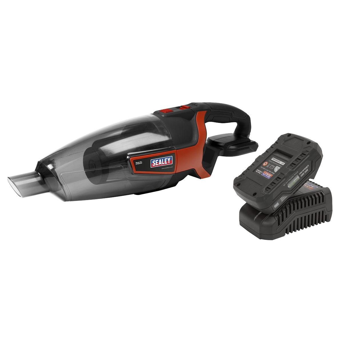 Sealey CP20VCVKIT1 SV20 Series 650ml Cordless Handheld Vacuum Cleaner Kit 20V 2Ah