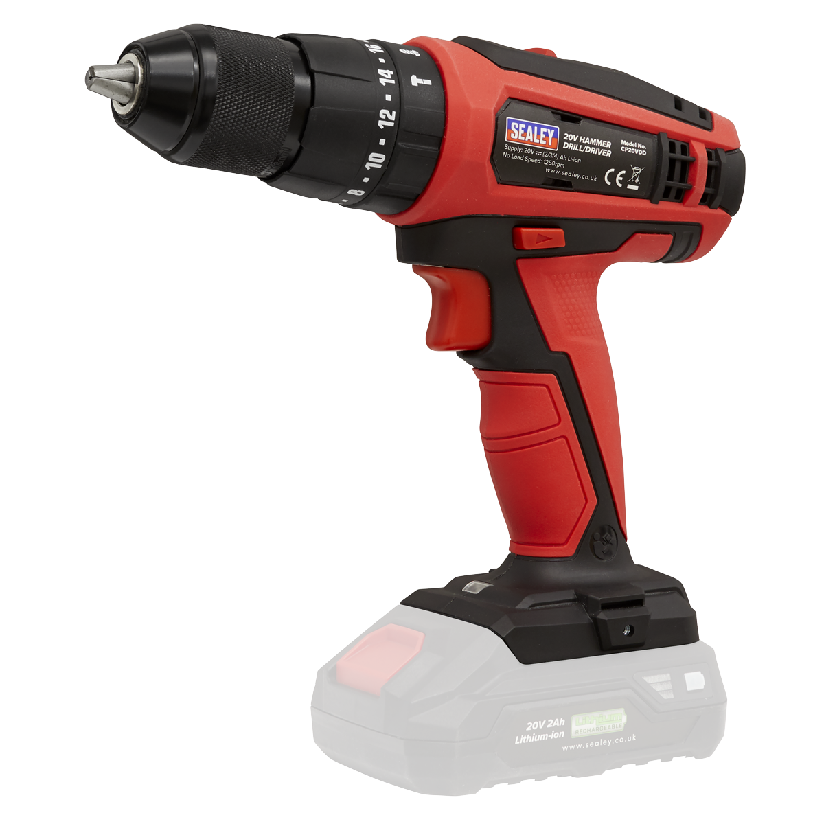 Sealey CP20VDDKIT1 SV20 Series 13mm Cordless Combi Drill Kit 20V 2Ah