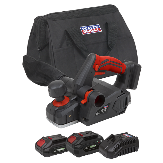 Sealey CP20VEPKIT SV20 Series Cordless Planer Kit 20V - 2 Batteries