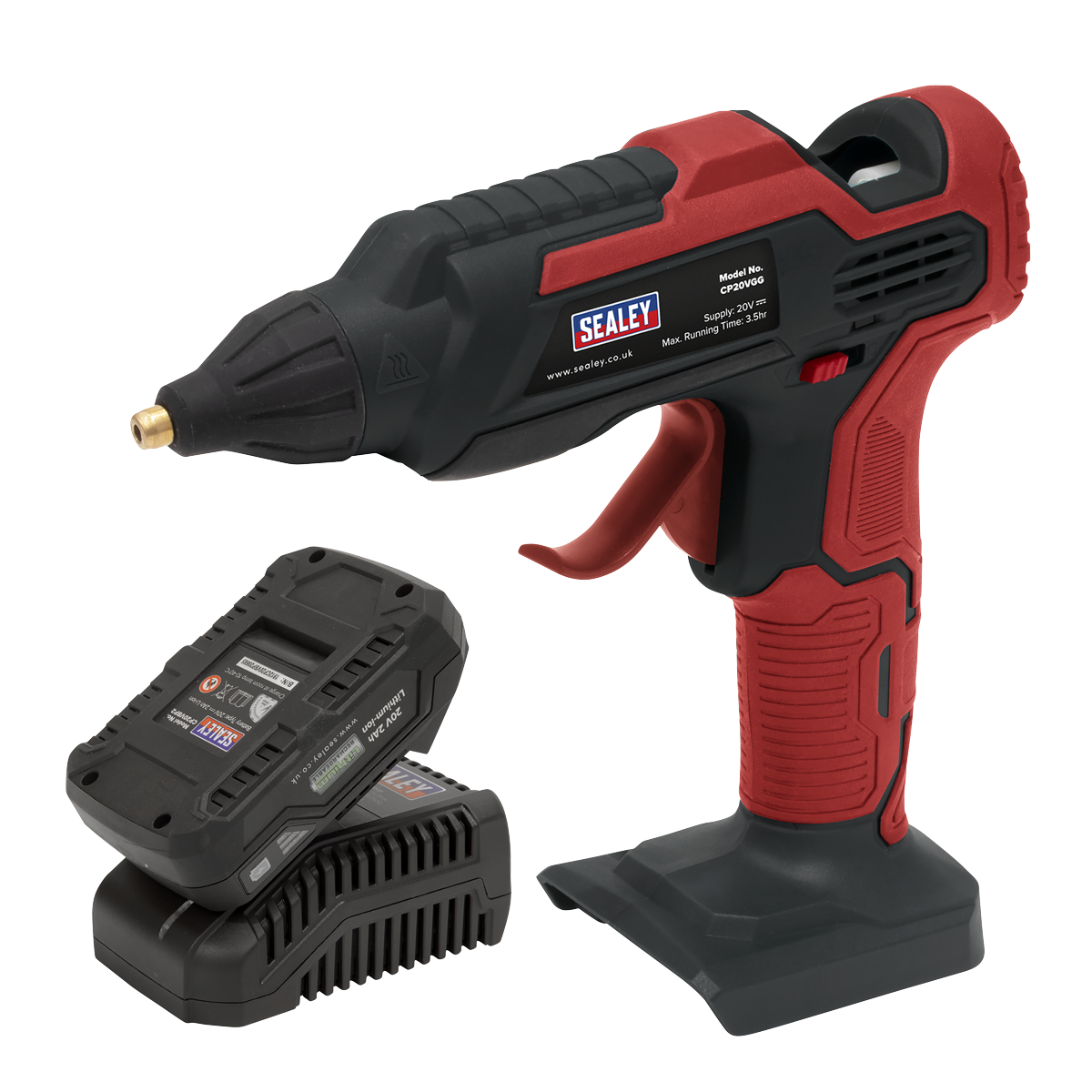 Sealey CP20VGGKIT1 SV20 Series Cordless Glue Gun Kit 20V 2Ah