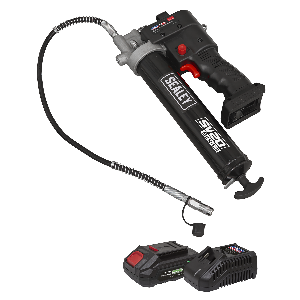 Sealey CP20VGRGKIT1 SV20 Series Grease Gun Kit 20V 2Ah