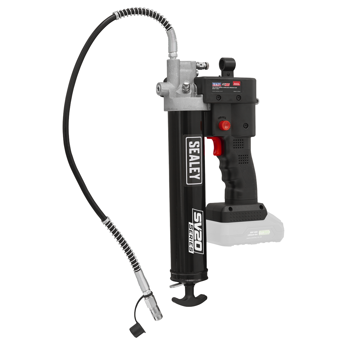 Sealey CP20VGRGKIT1 SV20 Series Grease Gun Kit 20V 2Ah
